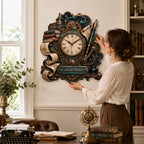 Personalized Steampunk Writer Wall Clock — personalized with a custom name