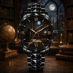 Custom Moonlit Cat Observatory Watch — personalized with a custom name
