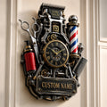 Barber Studios Custom Name Wall Clock — personalized with a custom name