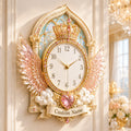 Angel wing Custom Name Wall Clock — personalized with a custom name