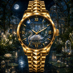 Custom Crystal Swan Conservatory Watch — personalized with a custom name