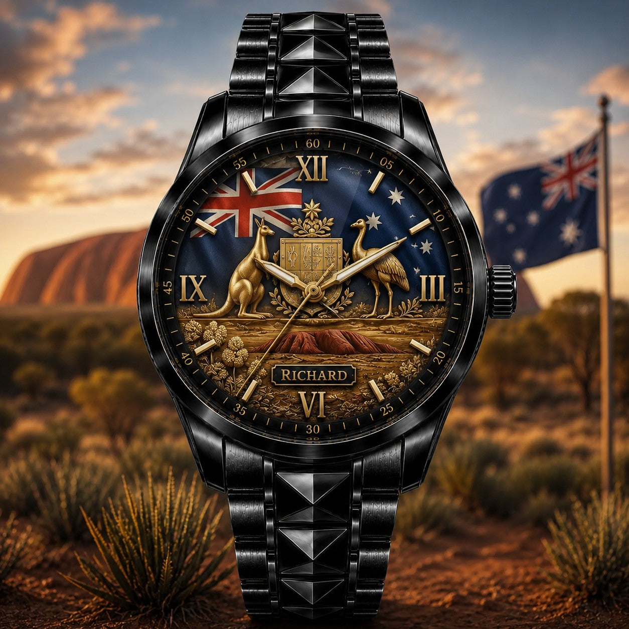 Custom Australian Heritage Watch — personalized with a custom name
