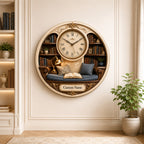 Personalized Reading Alcove Wall Clock — personalized with a custom name