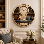 Personalized Reading Alcove Wall Clock — personalized with a custom name