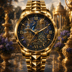 Custom Royal Peacock Garden Watch — personalized with a custom name