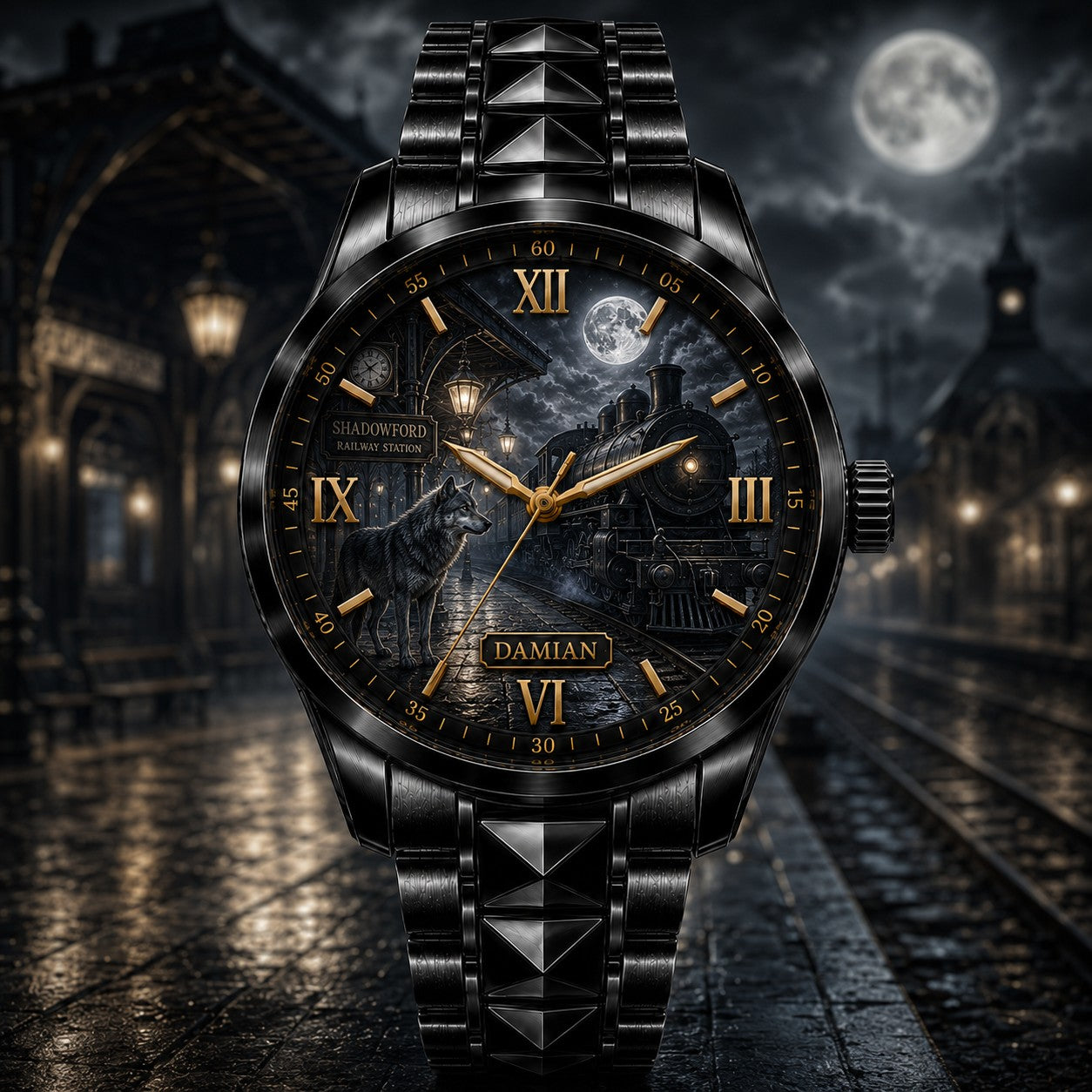 Custom Shadowford Ghost Train Watch — personalized with a custom name