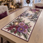 Winter Aster Christmas Quilted Table Runner — digital product visualization
