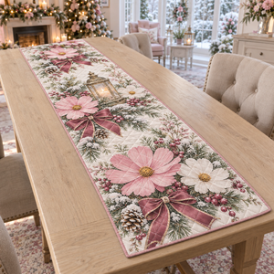 Winter Cosmos Christmas Quilted Table Runner