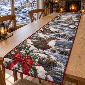 Winter Dipper Christmas Quilted Table Runner