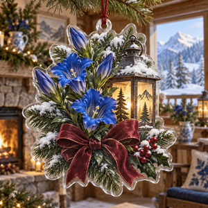 Winter Gentian Acrylic Christmas Ornament