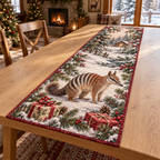 Winter Numbat Christmas Quilted Table Runner — digital product visualization