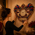 Venetian Masquerade Custom Name Wall Clock — personalized with a custom name