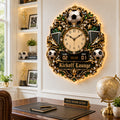 Soccer lounge Custom Name Wall Clock — personalized with a custom name