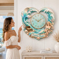 Heart-shaped mermaid Custom Name Wall Clock — personalized with a custom name