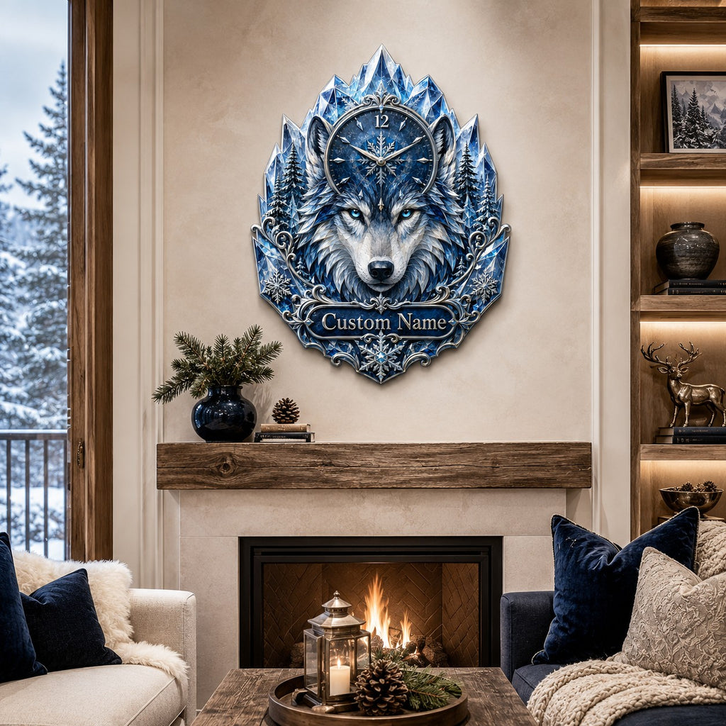Wildlife enthusiasts Custom Name Wall Clock — personalized with a custom name