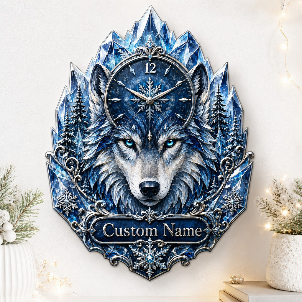 Wildlife enthusiasts Custom Name Wall Clock — personalized with a custom name