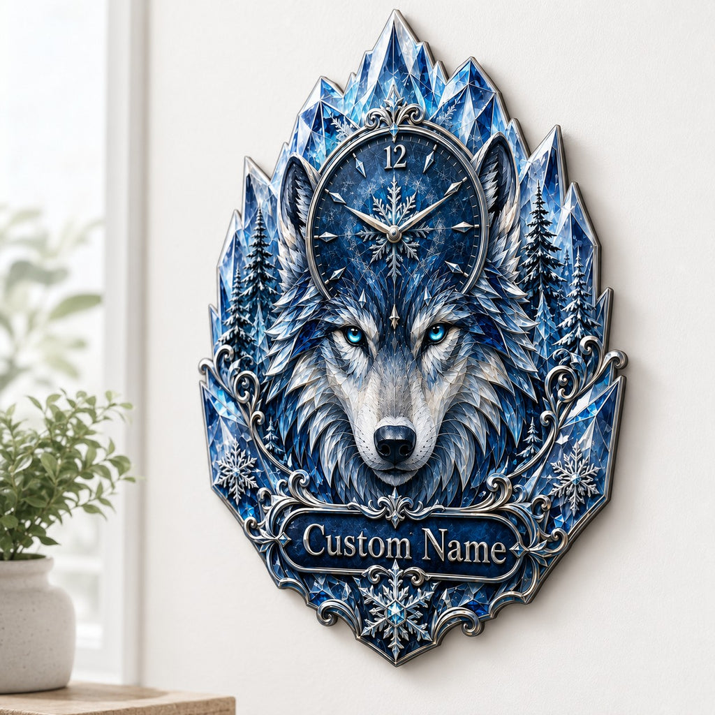 Wildlife enthusiasts Custom Name Wall Clock — personalized with a custom name
