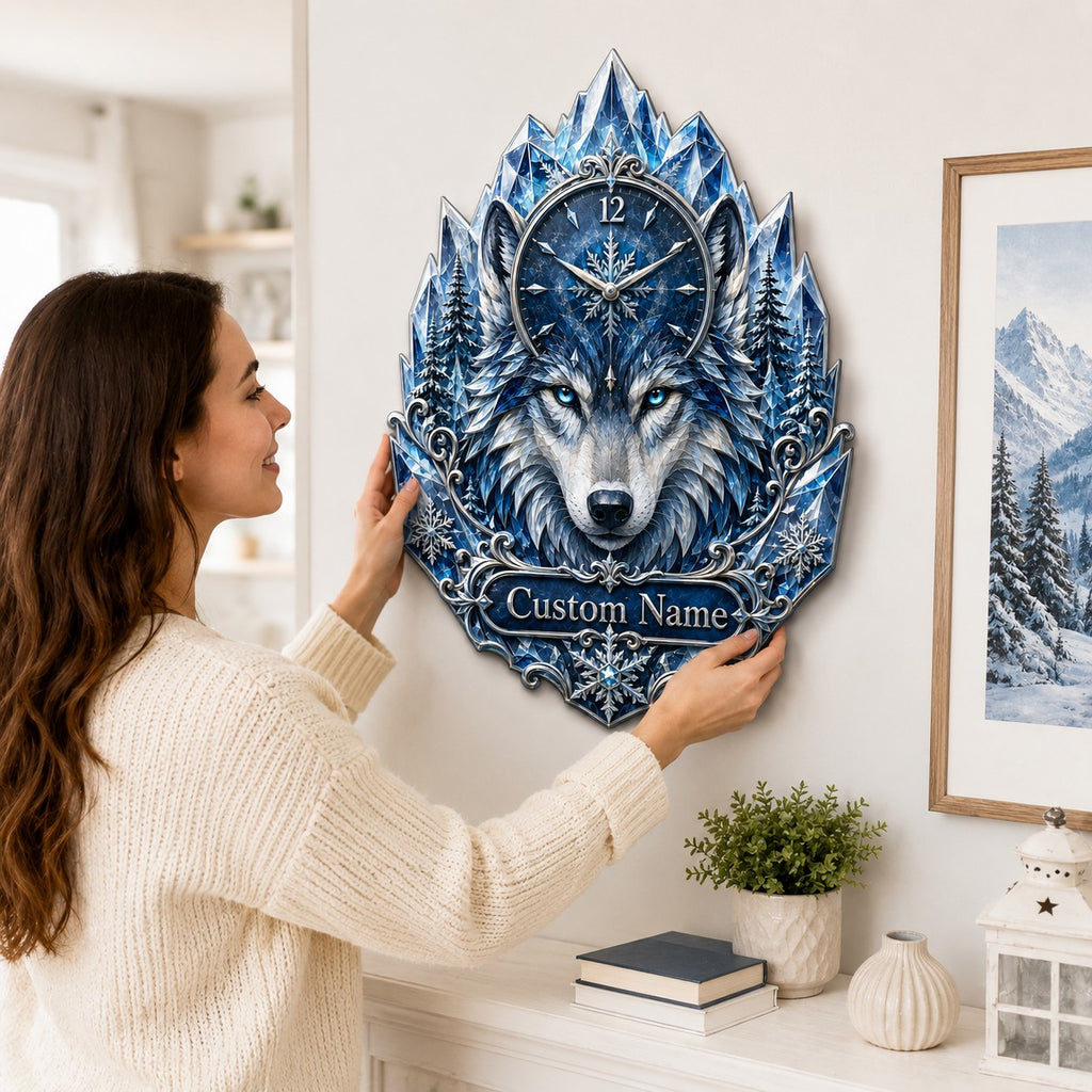 Wildlife enthusiasts Custom Name Wall Clock — personalized with a custom name