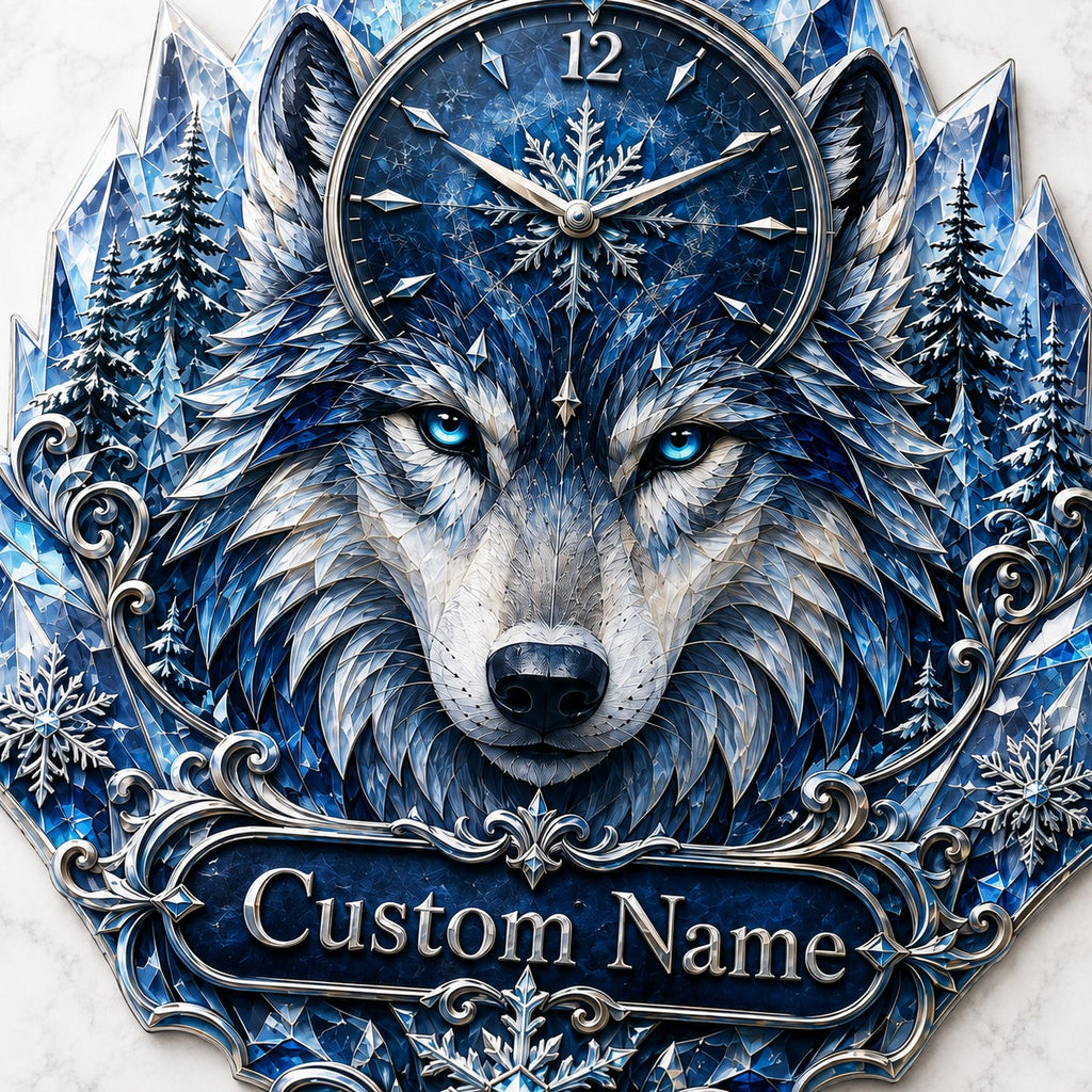 Wildlife enthusiasts Custom Name Wall Clock — personalized with a custom name