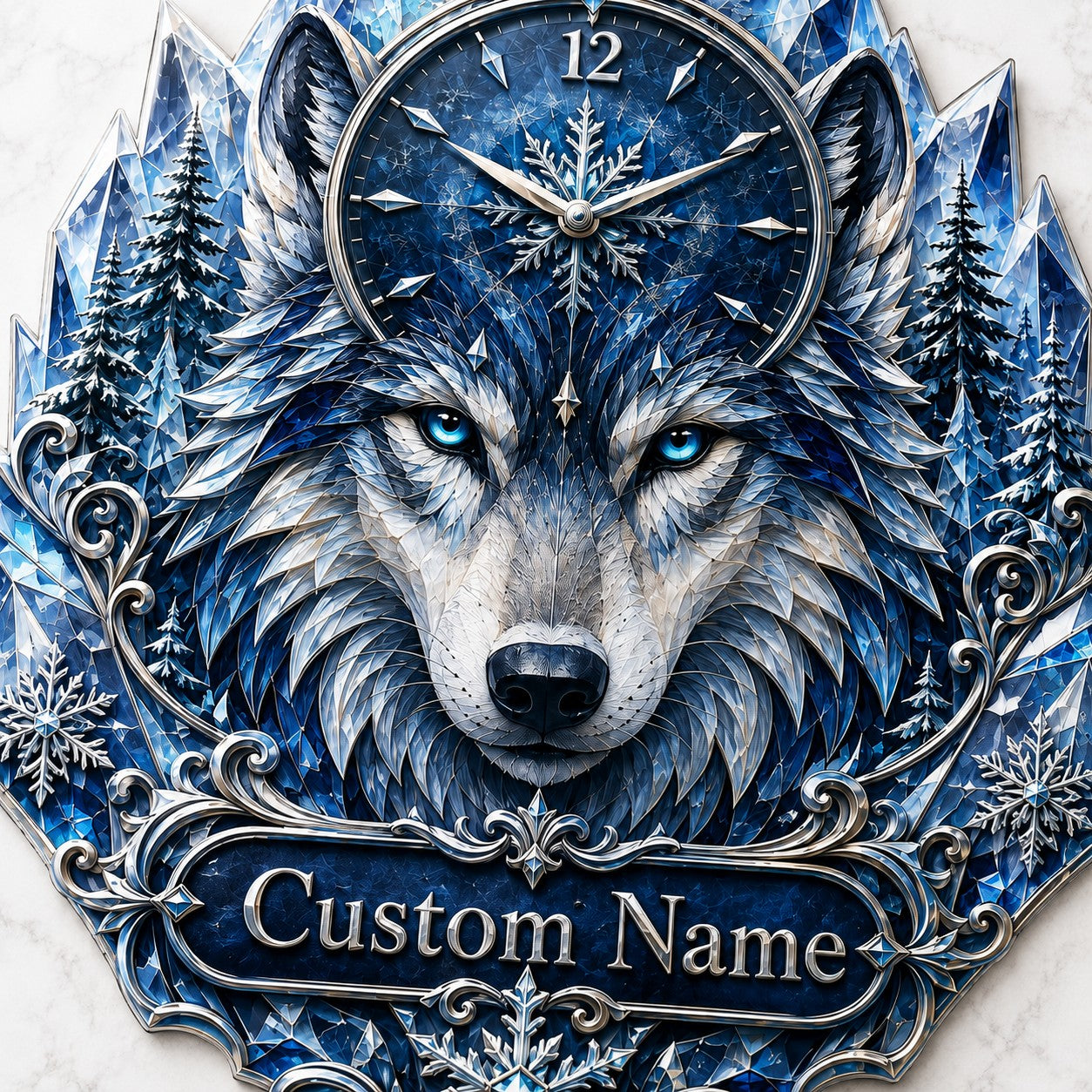 Wildlife enthusiasts Custom Name Wall Clock — personalized with a custom name