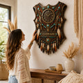 Tribal Corset Custom Name Wall Clock — personalized with a custom name