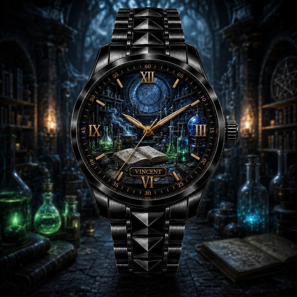 Custom Personalized Alchemist Laboratory Watch — personalized with a custom name