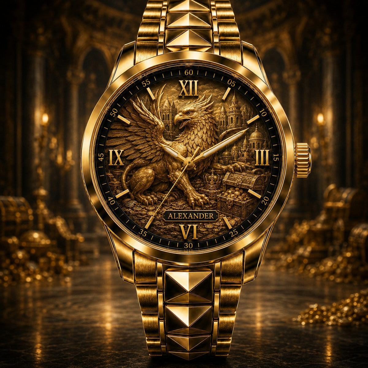Custom Royal Griffin Treasure Watch — personalized with a custom name